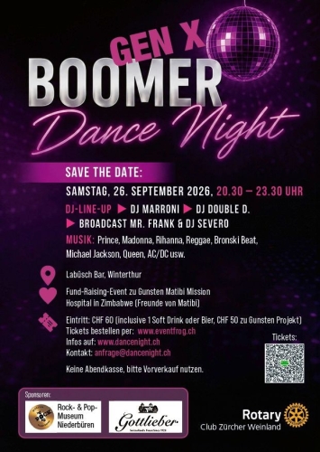 Der Vorverkauf für Tickets zur Gen. X / Boomer Night vom 26.9. 20.00 - 23.30 ist gestartet. Labüsch Bar Winterthur.